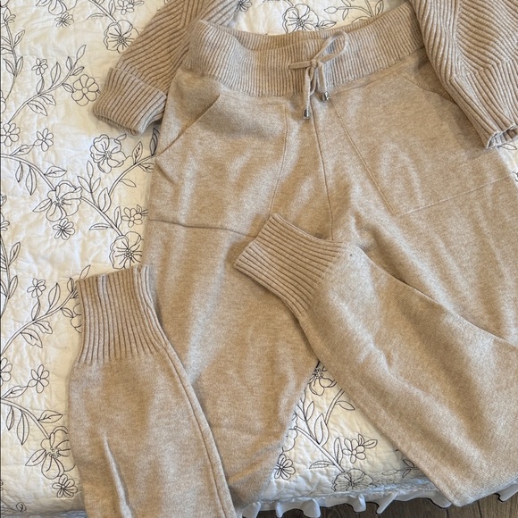 Cozy Tan Knit Sweater and Jogger Set - Picture 2 of 7
